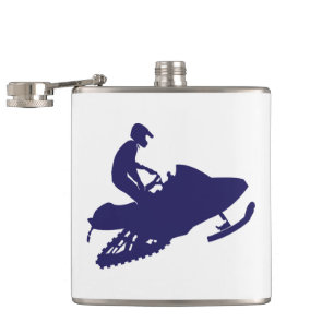 Navy-Snowmobiler Hip Flask