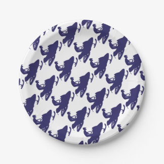 Navy-Snowmobiler Paper Plate