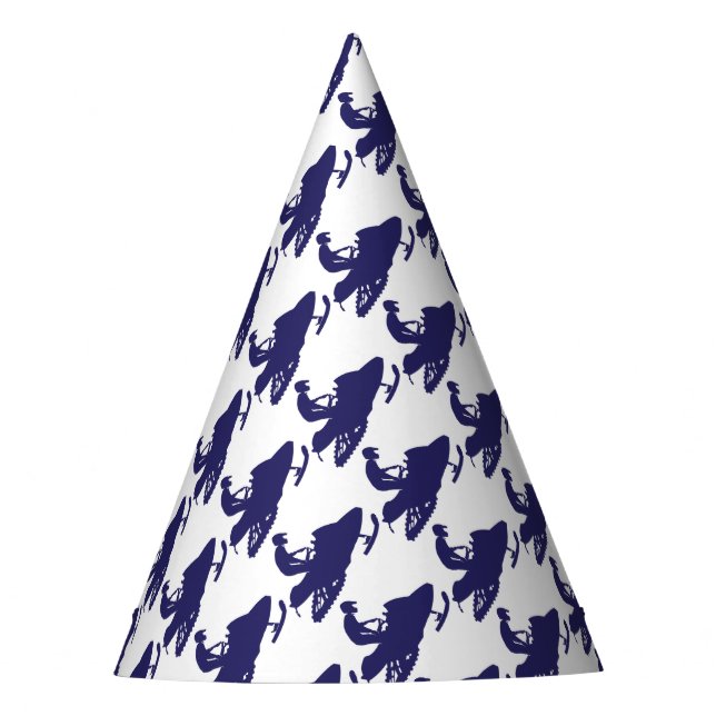 Navy-Snowmobiler Party Hat (Front)