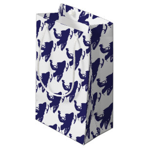 Navy-Snowmobiler Small Gift Bag