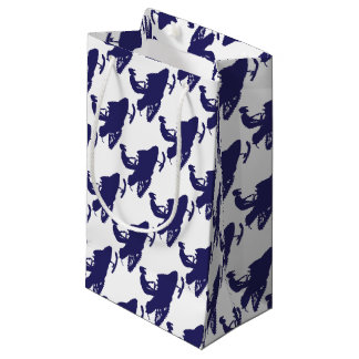 Navy-Snowmobiler Small Gift Bag