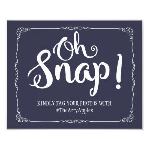 navy social media wedding sign hashtag