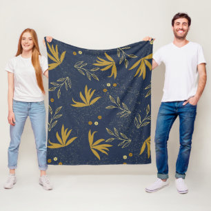 Navy Spray Fleece Blanket