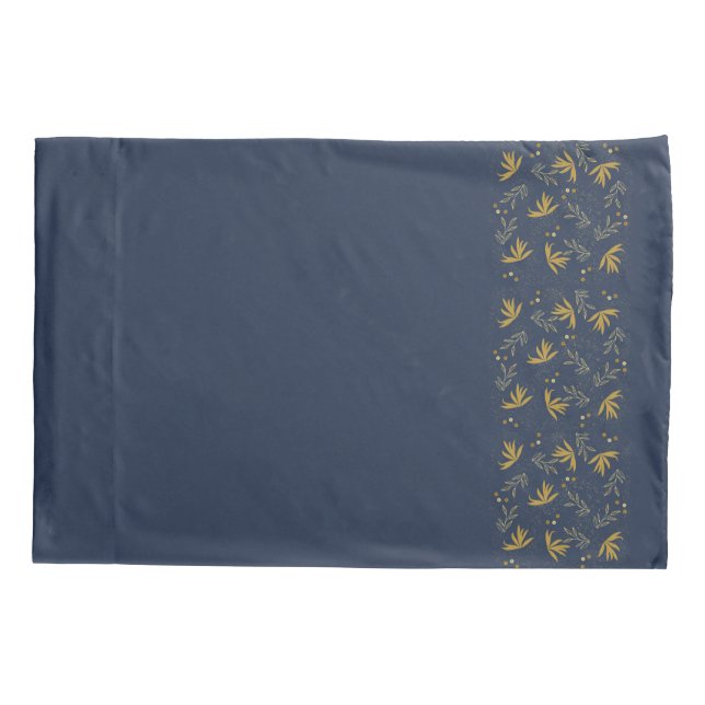 Navy Spray Reversible Pillow Case (Back)