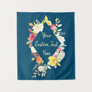 Navy Spring Anniversary Party Photo Booth Backdrop Tapestry