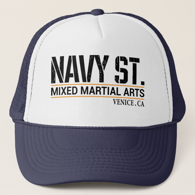 Navy St. Vintage Design, Navy Street Trucker Hat (Front)