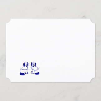 Navy Staffordshire Dogs Note Cards & Stationary