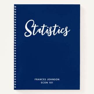 Navy Statistics College Class Graph Paper Notebook