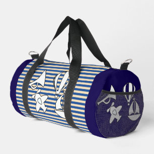 Navy Stripe Kids Duffle Bag