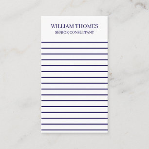 Navy Stripe Nautical Modern Business Style Card