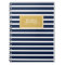Navy Stripe Pattern Gold Name Template