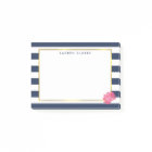 Navy Stripe & Pink Peony