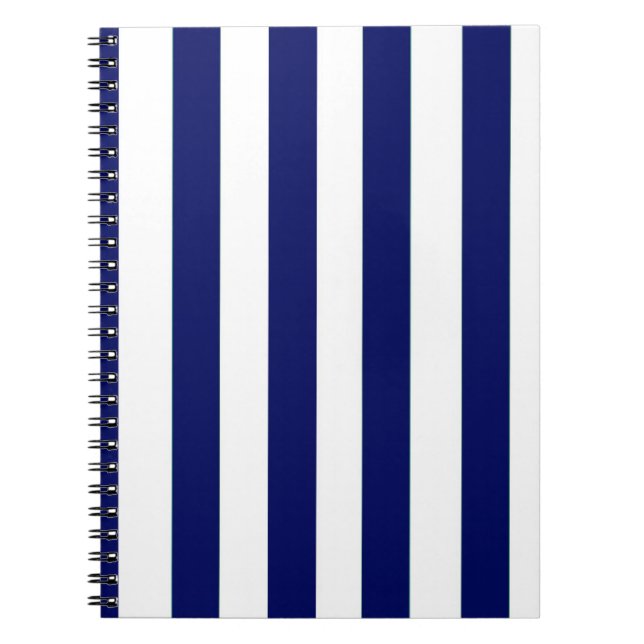 Navy Striped Notebook (Front)