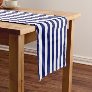 Navy Striped Table Runner
