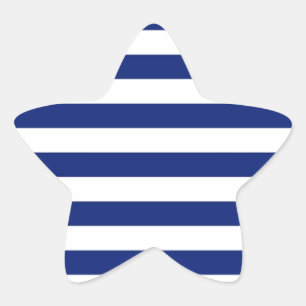 Navy Stripes Nautical Decor Star Sticker