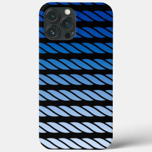Navy Stripes Nautical Pattern iPhone 13 Pro Max Case