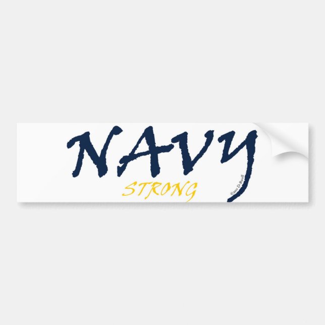 Navy Strong Bumper Sticker (Front)