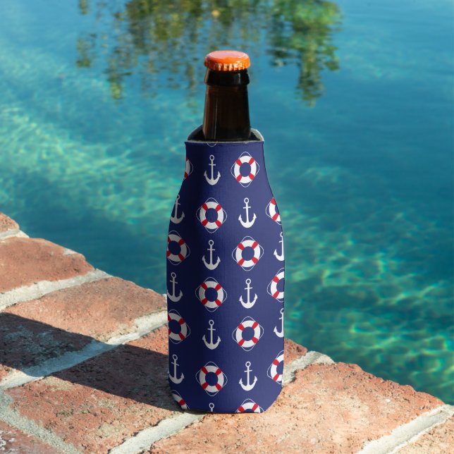 Navy style for your summer bottle cooler (In Situ Pool)