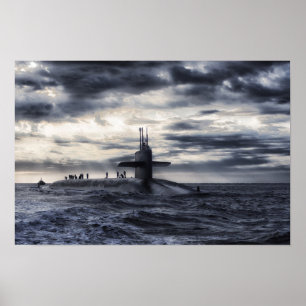 Navy Submarine Poster