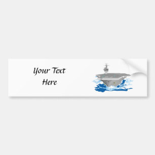 Navy Super Carrier Fighting Ship Bumper Sticker
