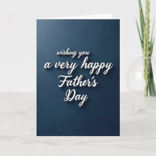 Navy Sweet Fathers Day Message Card