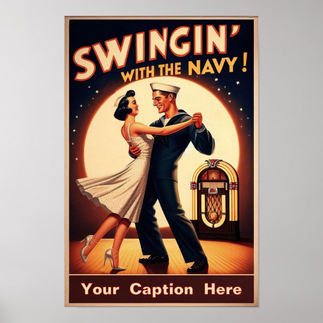 Navy Swing Dance Night Delight Poster (Front)