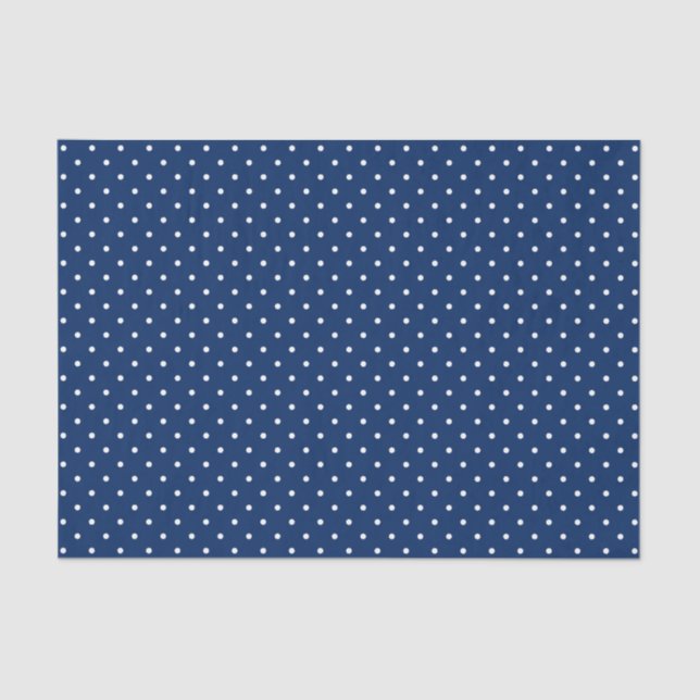 Navy Swiss Dots | Tissue Paper (Front)