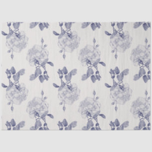 Navy & Taupe Watercolor Rose Tissue Paper