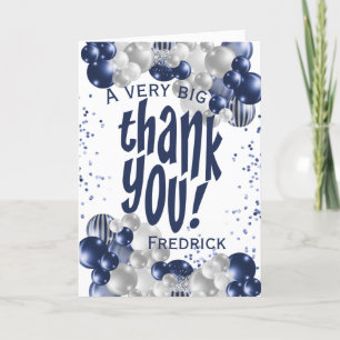 Navy Thank You Appreciation Balloons