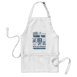 Navy Thank you Appreciation Message Standard Apron
