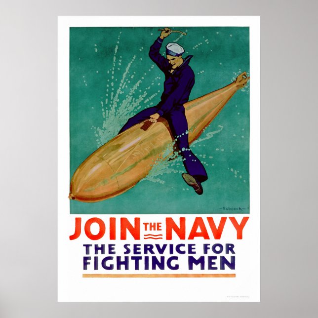 Navy, the Service for Fighting Men (US02288) Poster (Front)