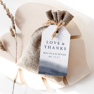Navy Tides Wedding Thank You Favour Gift Tags