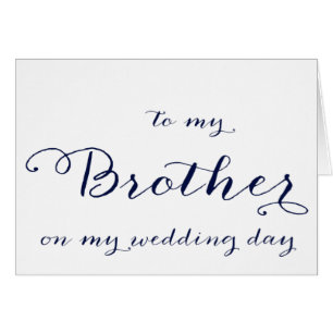 Navy To My Brother on My Wedding Day Card