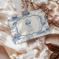 Navy Toile Nautical Baby Shower Diapper Raffle