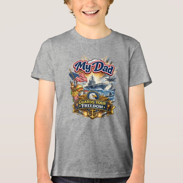 Navy Tri-Blend Shirt (Front)