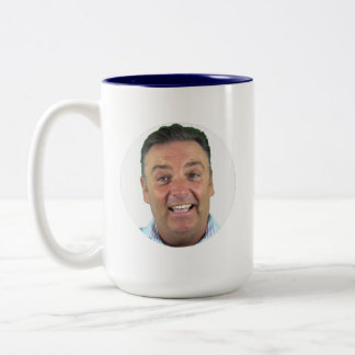 NAVY Two-Tone Photo Mug - Round Frame Custom Mug