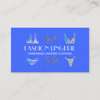 Navy Underwear Girly shop Lingerie Clothing Business Card