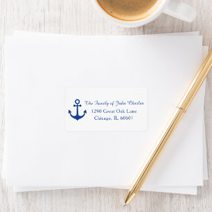 Navy Veteran Funeral Thank You Elegant Address Label
