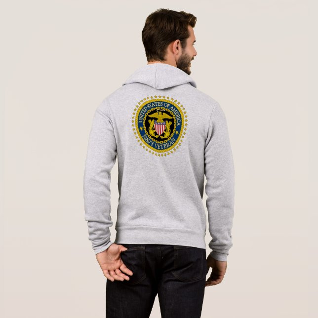 Navy Veteran Hoodie (Back Full)