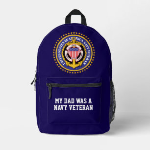 Navy Veteran Printed Backpack