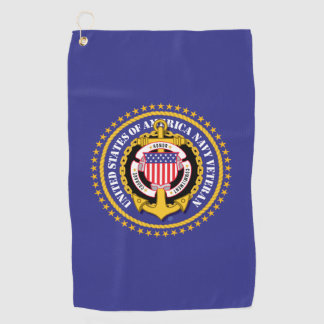 Navy Veterann Golf Towel