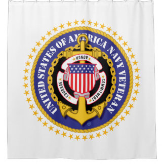 Navy Veterann Shower Curtain