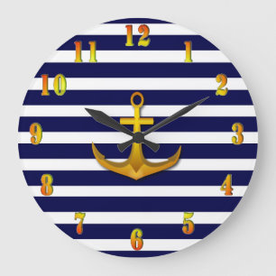 Navy Wall Clock