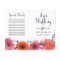 Navy Watercolor Floral Wedding Program Booklet
