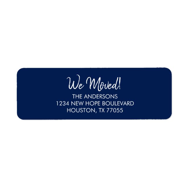 Navy We Moved Return Address Labels (Front)