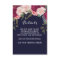 Navy wedding details card pink burgundy floral