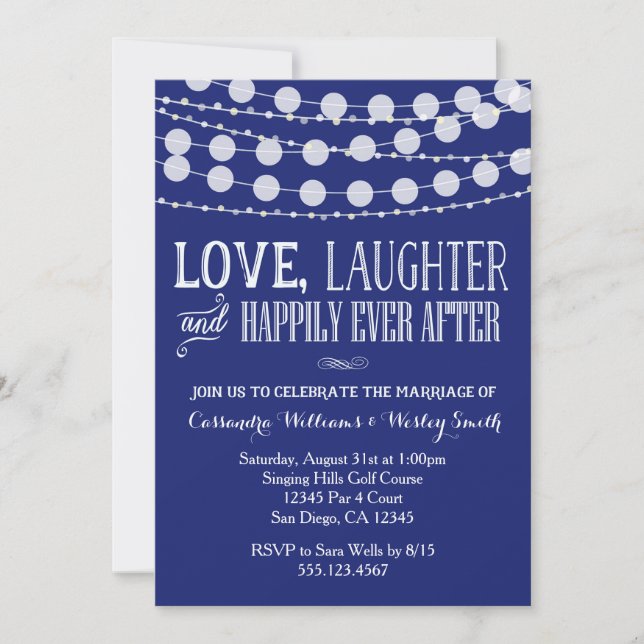Navy Wedding Invitation (Front)