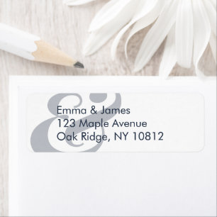 Navy Wedding Return Address Label   Centred
