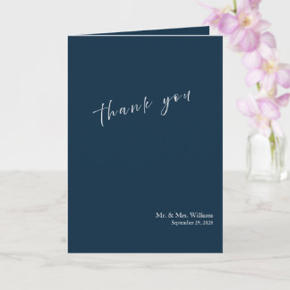 Navy Wedding Thank‑You Card