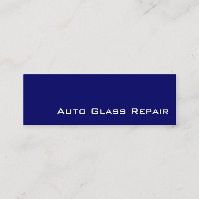 Navy white Auto Glass Repair business cards (Front)